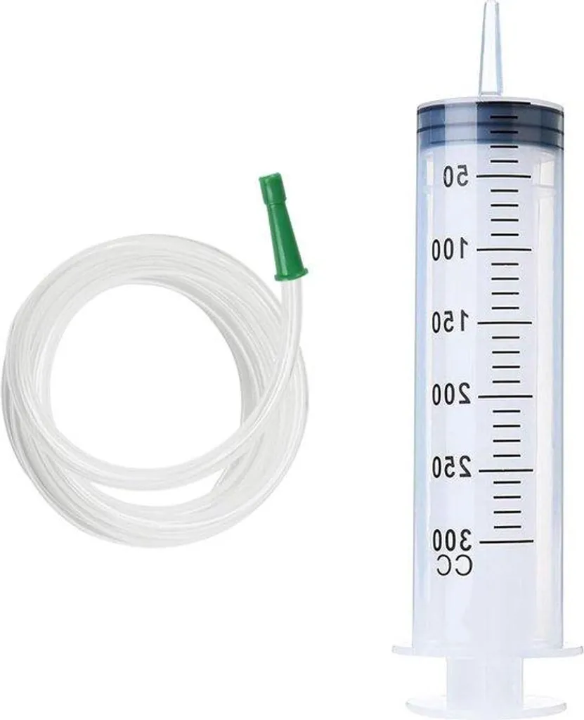 Grande seringue de dosage 300 ml en plastique avec piston amovible
