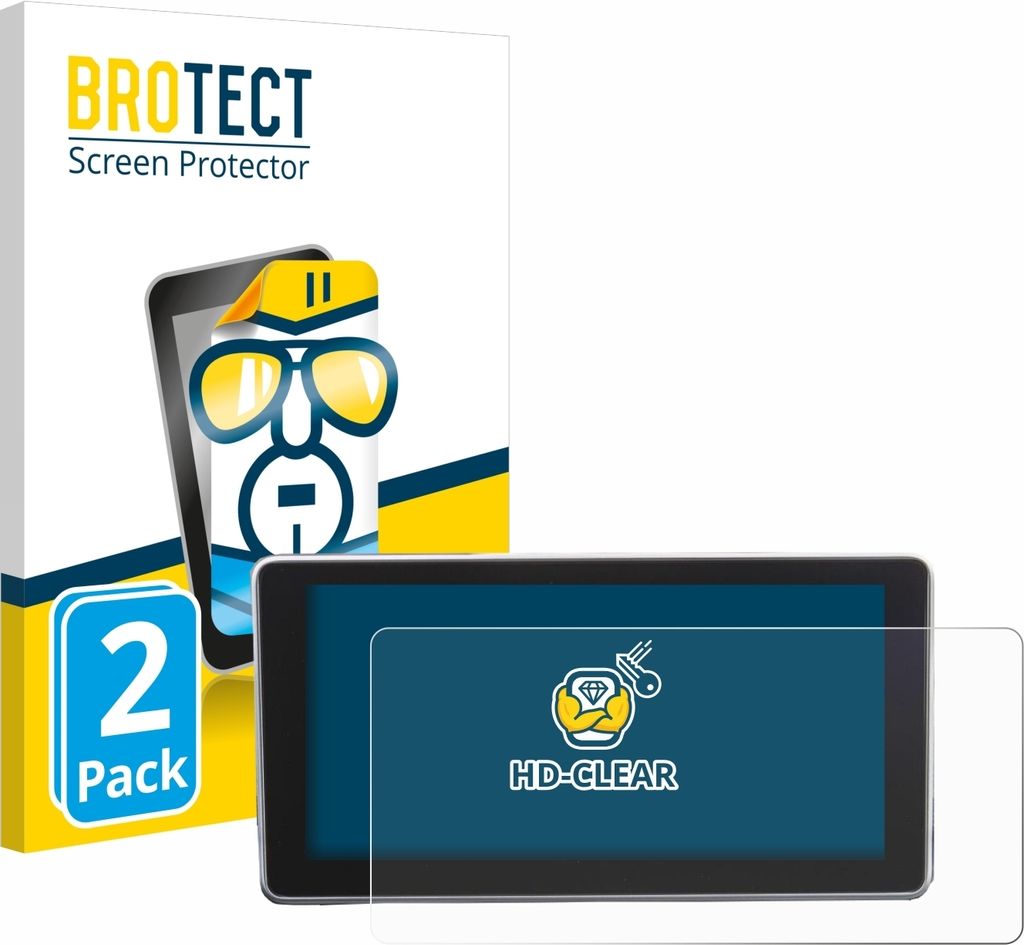 2x Für Audi A4 B9 2016 MMI 8" Schutzfolie BROTECT Displayschutz Display Schutz Folie Klar Transparent