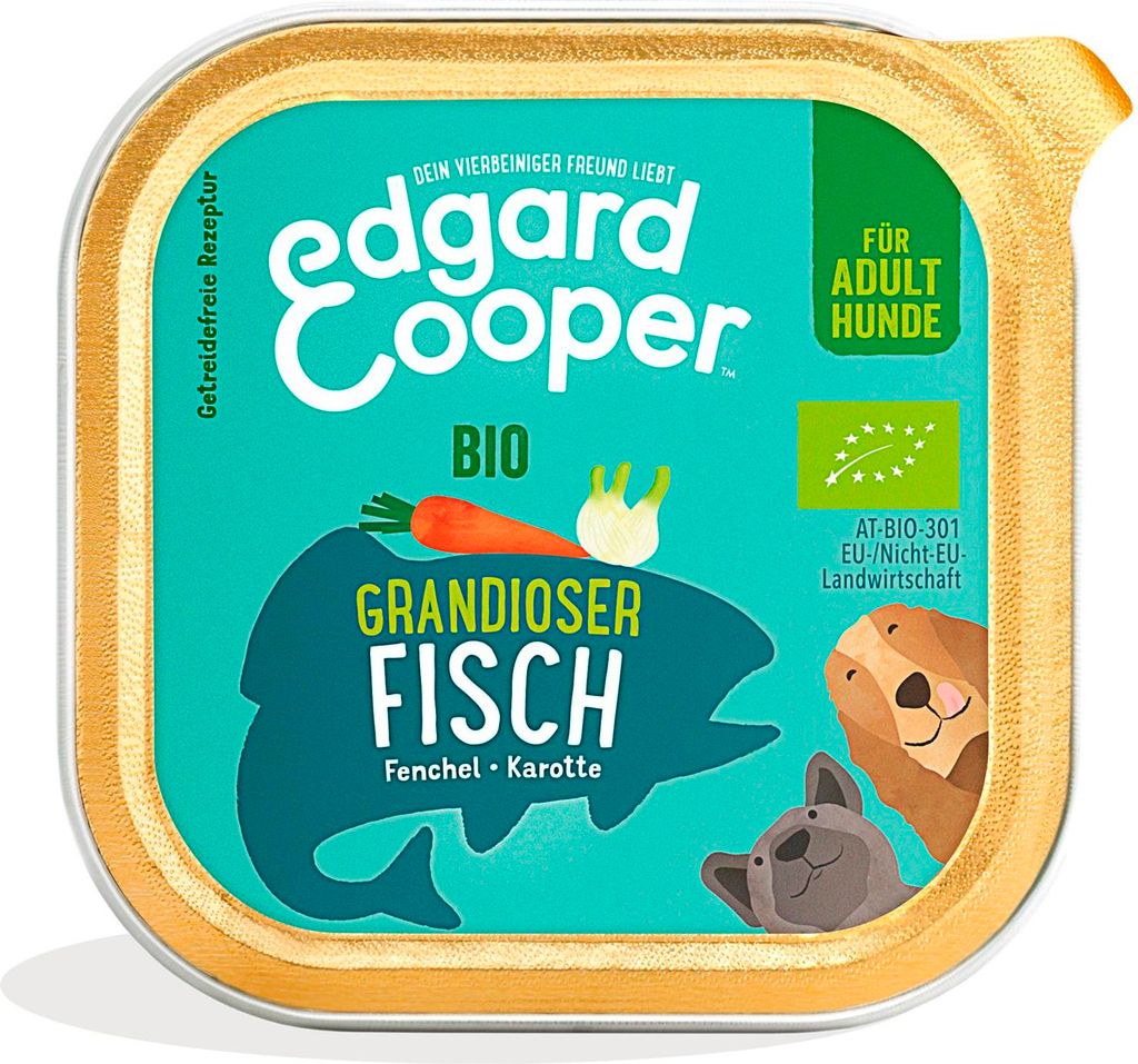 Edgard & Cooper Hund Nassfutter Schale -Fisch mit -Fenchel 17 x 100g