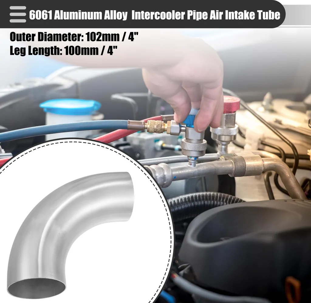 Tuyau Intercooler 4" OD 90° Solution Anti-Fuite pour Circuit de Boost Haute Pression
