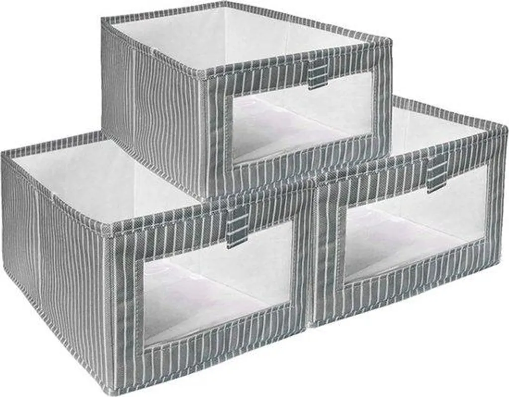 Dites Adieu au Désordre avec la Boîte de Rangement Vêtements Tissu, Lot 3