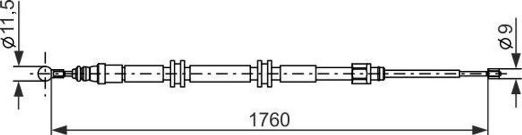 BOSCH Handbremsseil Seilzug Feststellbremse für RENAULT KANGOO Express (FW0/1) 1 987 482 889