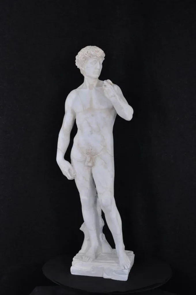 Grande Statue Figure Renaissance 115cm en Résine Style Antique