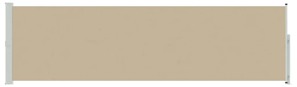 Store Latéral Rétractable Beige 300 x 120 cm Brise-Vue pour le Balcon
