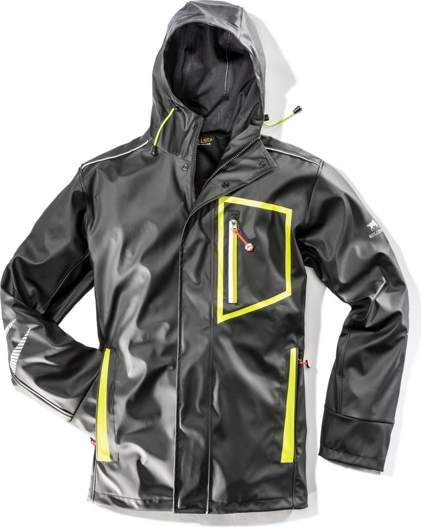 Bullstar PolyurethanRegenjacke ULTRA (Farbe schwarz/lime, Produktbild 