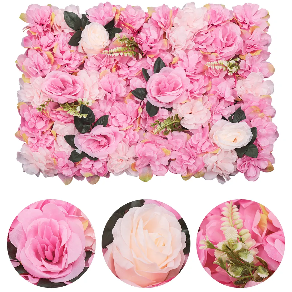Panneau de fleurs artificielles mural 12pcs pour décoration mariage