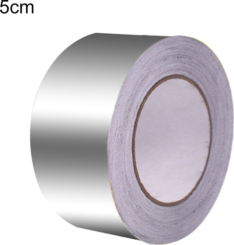 1 rollwärme resistent mehr verdickte Aluminiumfolienklebeband Praktisches wasserdichtes Klebeband für Zuhause-Größen:5cm