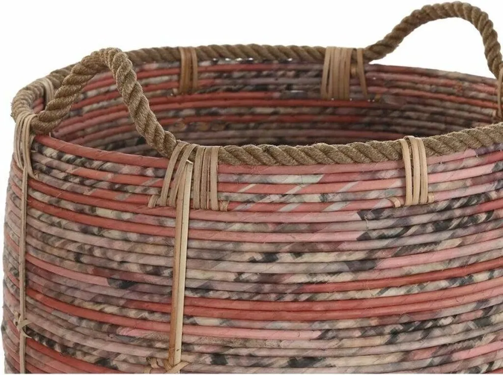 Corbeille Bohème Peach et Naturelle DKD Home Decor - Grand Format 58cm - 2