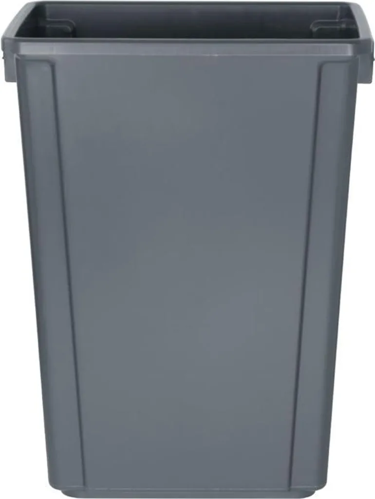 Poubelle Jantex Slim grise 60 L - Collecteur de déchets compact robuste