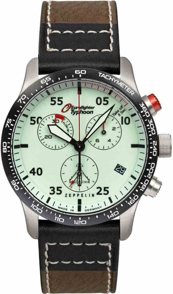 Zeppelin 7298-5 Eurofighter Typhoon Quarz Herrenuhr 43mm 10ATM