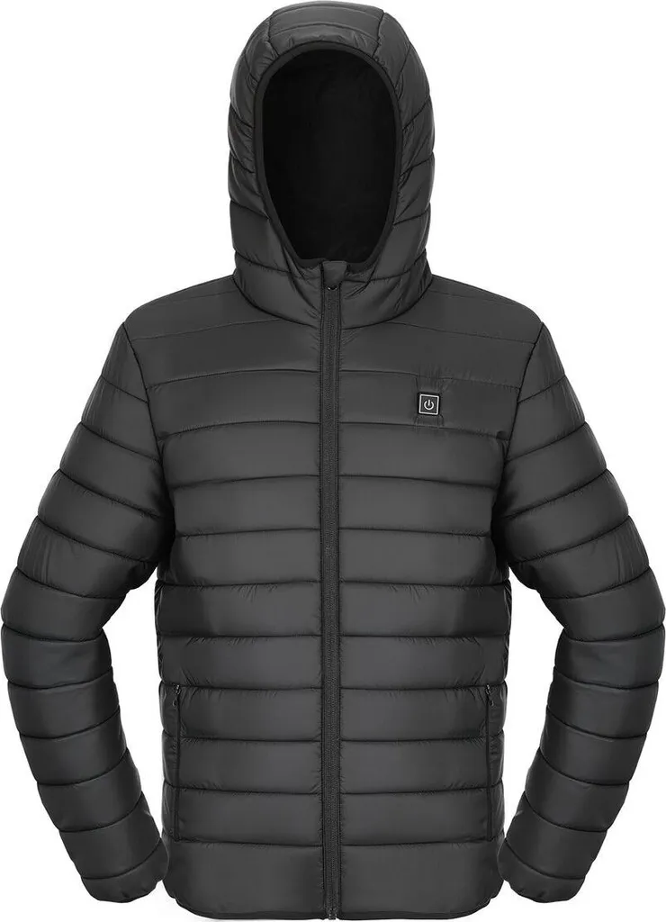 Giacca riscaldata da donna con batteria da 7,4 V, cappotto elettrico Soft Shell, capospalla leggero antivento con 4 zone di riscaldamento e 3 impostazioni di calore, per escursionismo, lavoro all'aperto, nero - 9