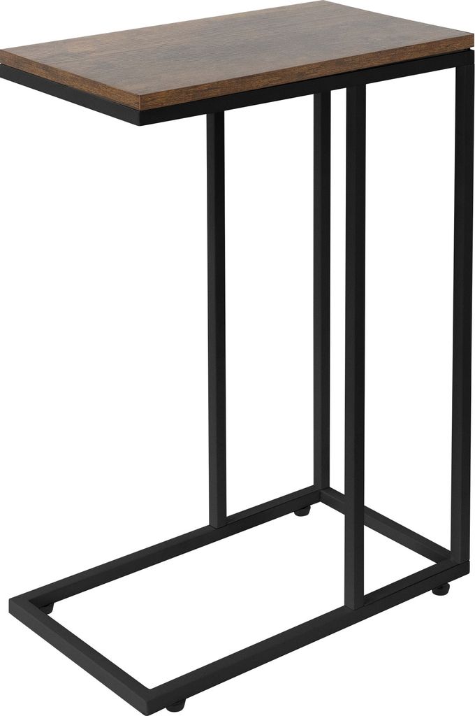 ML-Design Beistelltisch in C-Form, Schwarz-Braun, Produktbild 1