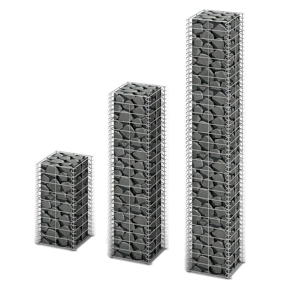 Panier de gabion métallique 3 pièces en acier galvanisé pour aménagement