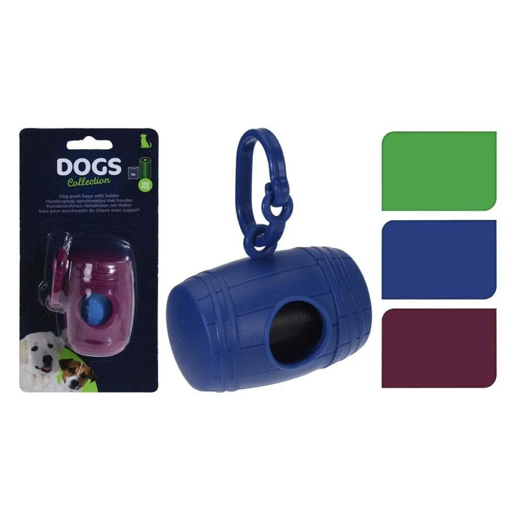 Sacchetti Igiene Cani Low Cost 15 Pezzi + Dispenser 8x5cm Assortiti