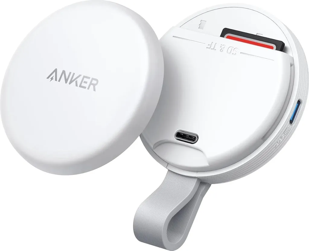 Adaptateur Anker MagGo USB-C Lecteur Carte SD pour iPhone 15/16 Blanc