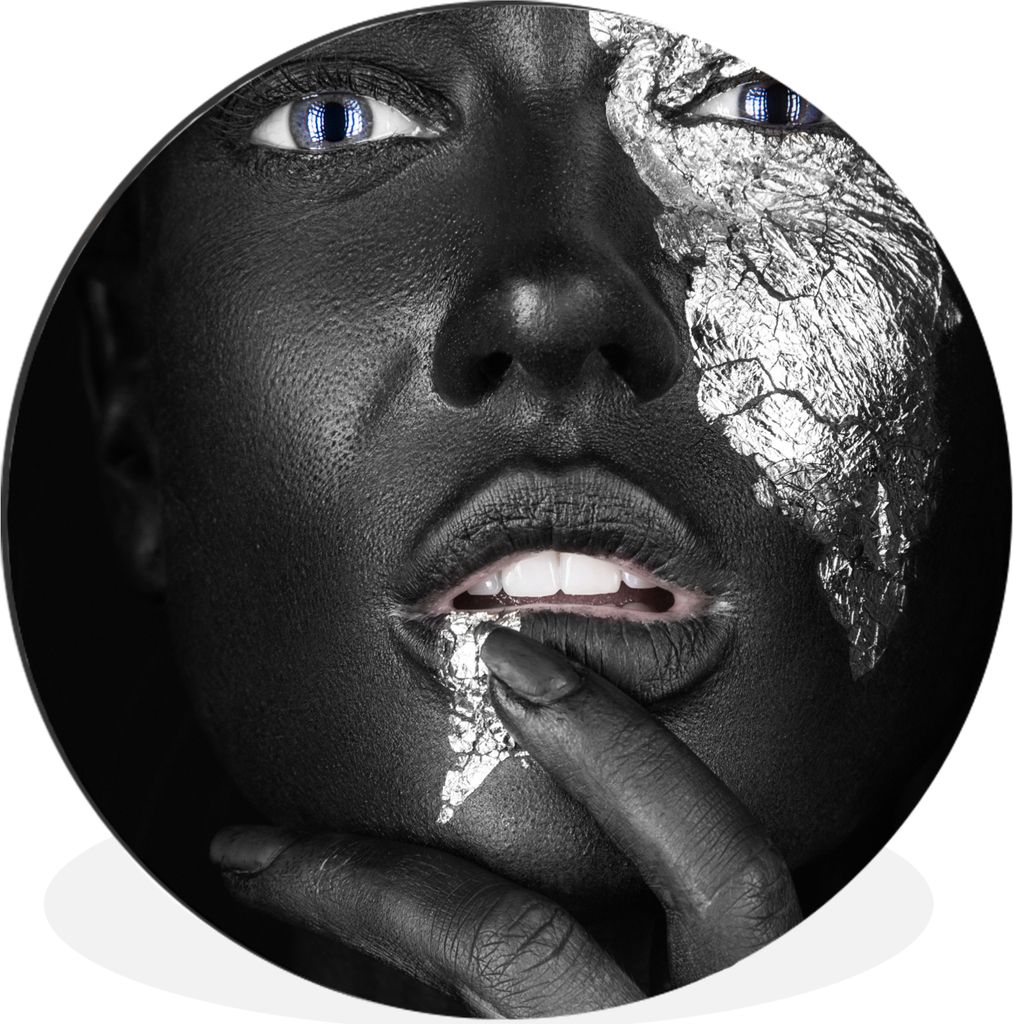 MuchoWow - Wand Bild - Wohnzimmer - Runde Bilder - Alubilder - Kunst für zu Hause - Aluminium - Wanddekoration