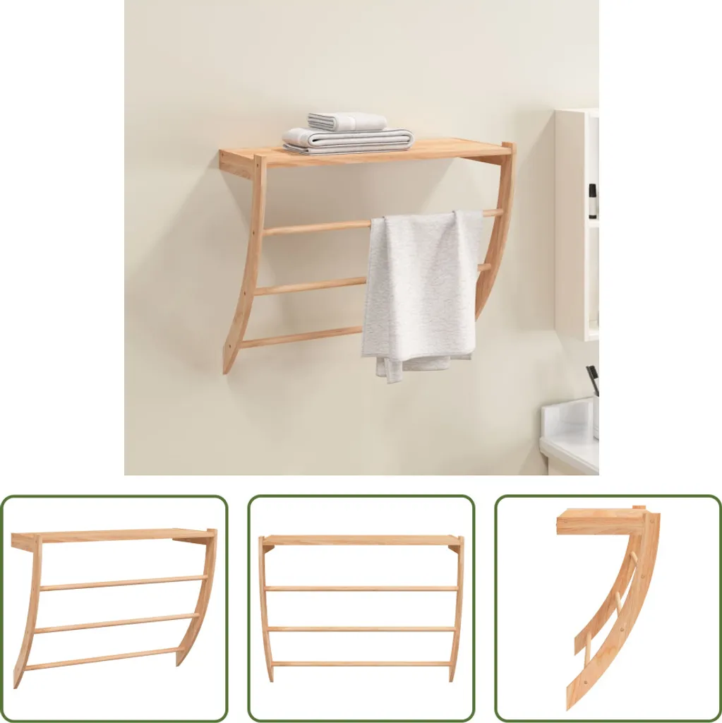 The Living Store portasciugamani 60x25,5x49 cm in noce massiccio
