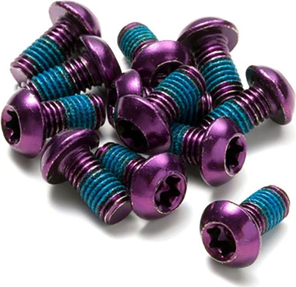 Reverse M5x10 Torx Bremsscheiben Disc Befestigungsschrauben (12er Set) lila