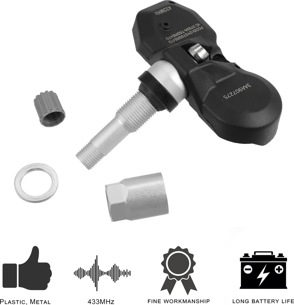 4 Capteurs de Pression de Pneus TPMS 433MHz 3AA907275 pour VW CC Tiguan - 4