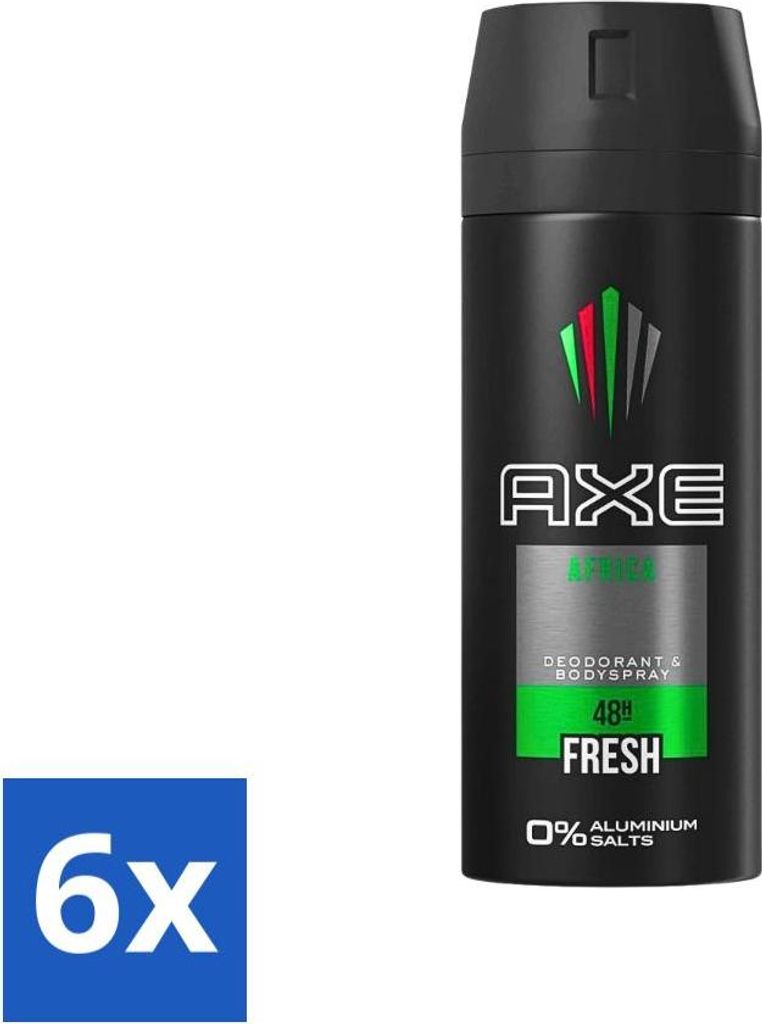 AXE - Deodorant Spray - Africa - Orange & Sandelholz - Pflegend - 150 ml - Vorteilspack - 6 Stücke