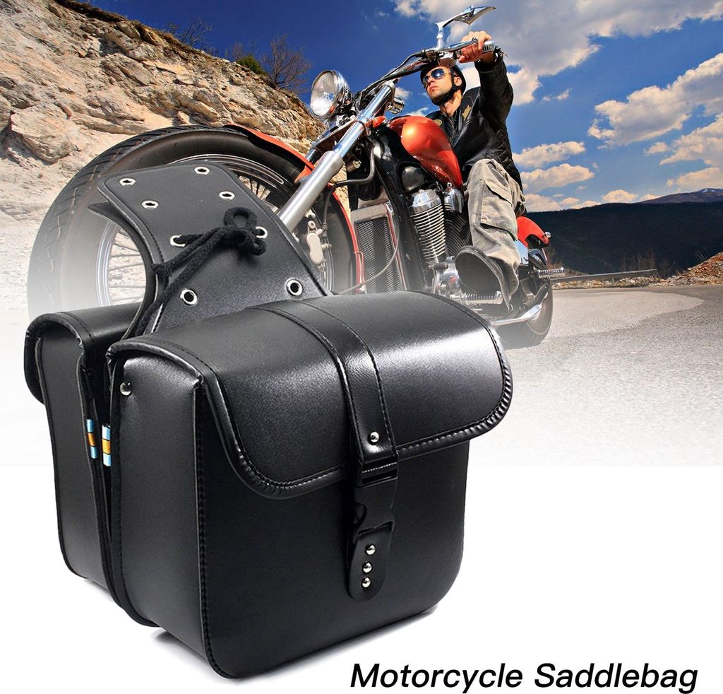 Motorrad Satteltaschen-Set - 20 Liter, Schwarz, Universal - Für Touring, Alltag & Reise