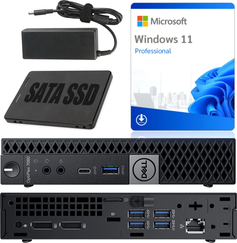 PC Computer Dell OptiPlex 7060 Micro | Intel i5-9500T | 8 GB DDR4 | 256 GB SSD | Win11  | Grade A