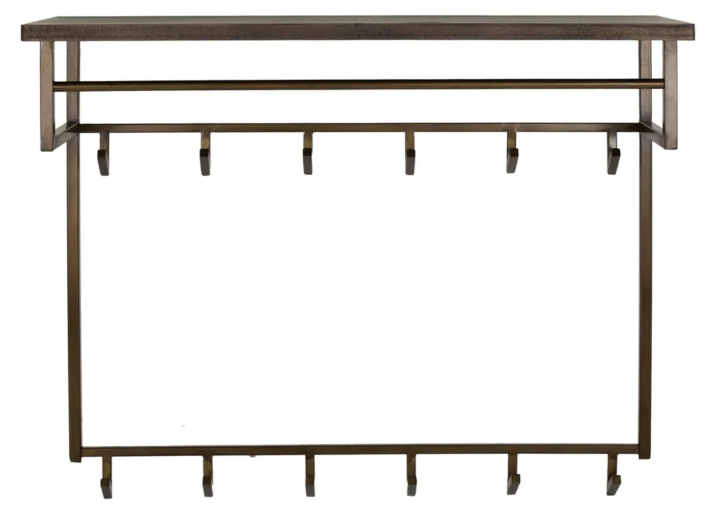 Portemanteau FURNLUX Ferro Taupe et Bronze 100 cm - Vestiaire d'entrée