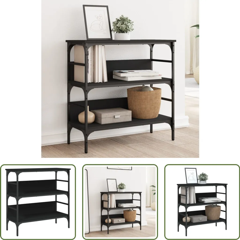 Consolle Elegante Nera 75x32x75 cm | Design Scandinavo Contemporaneo