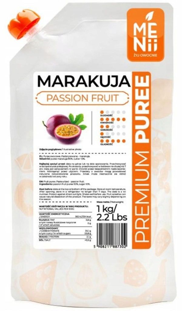 Polpa di frutta Maracuja 1kg PremiumPuree MENii Immagine del prodotto 