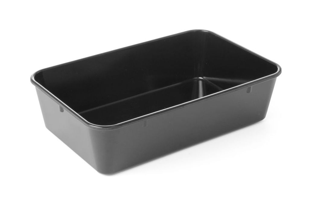 Melamin Fleisch und Lebensmittel Tablett 310x190x80mm schwarz - Hendi 568507
