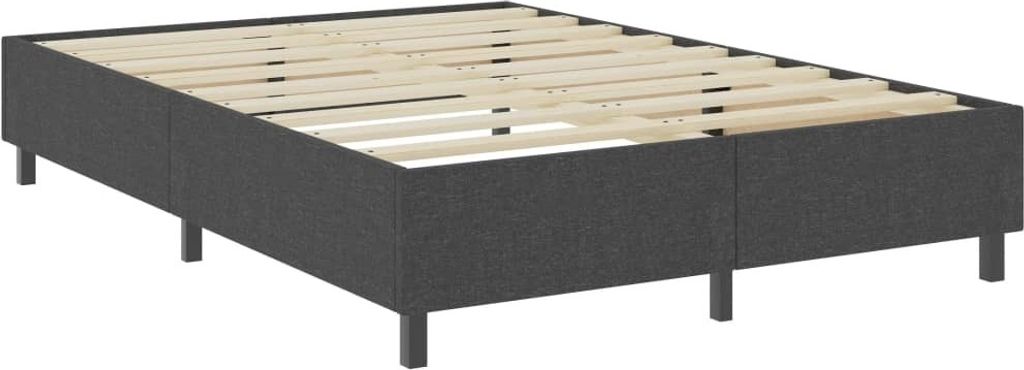 Minimalistisches Boxspring-Bettgestell Grau Stoff 140x200cm - Best Möbel593356 - Klassische BettenJugendbett Tagesbett
