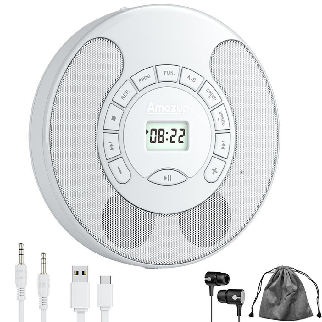 Lecteur CD portable ZELURX, compatible USB, MP3, Image du produit 