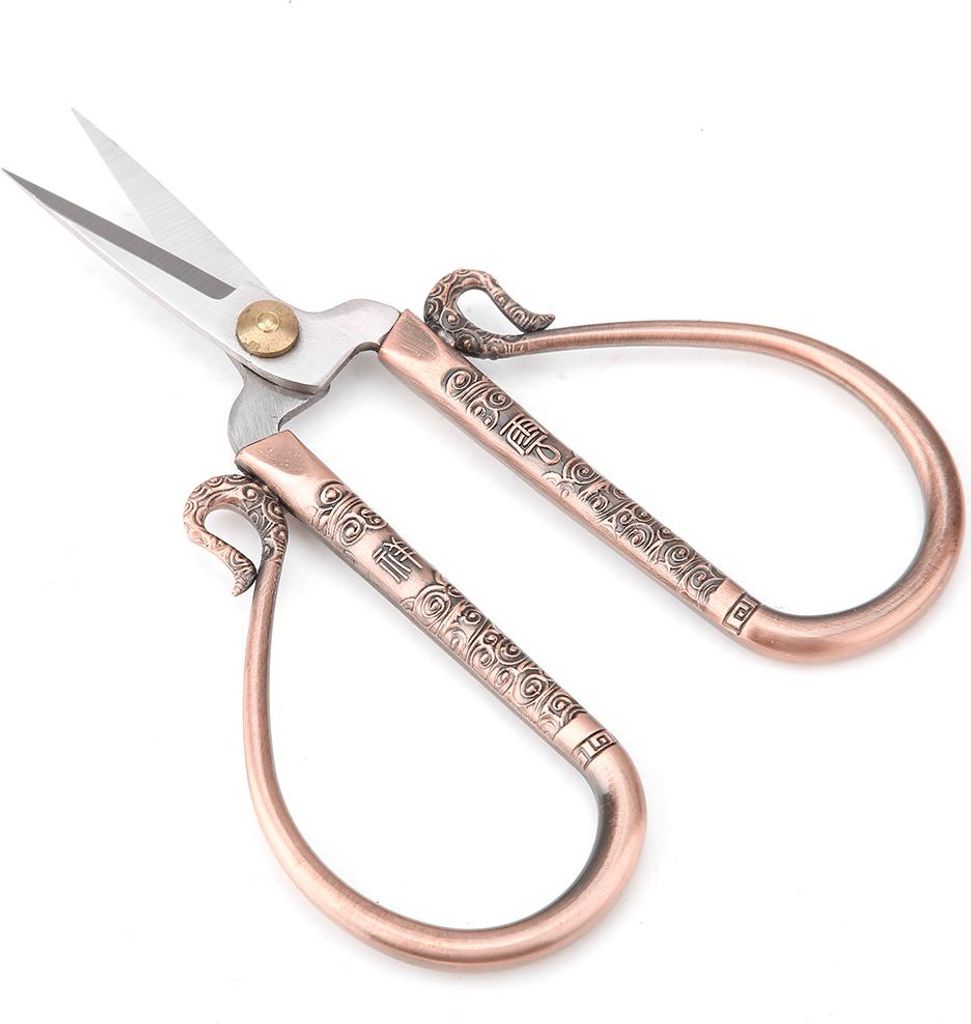 Edelstahlstich, Vintage-N?hschere, N?hschere, Bastelschere, Schere mit Breitem Griff, Schere, Vintage-N?hschere, Stickwerkzeug (Rotes Kupfer)