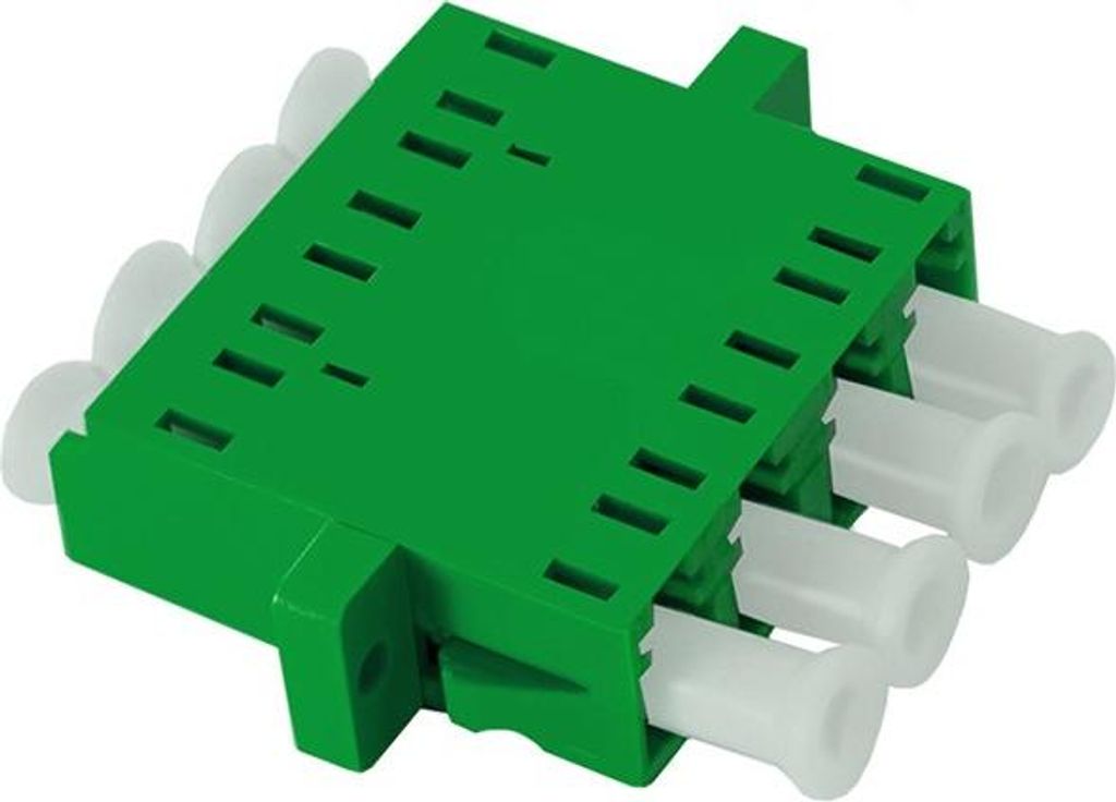 Qoltec LC/APC Glasfaseradapter | Quad | Singlemode