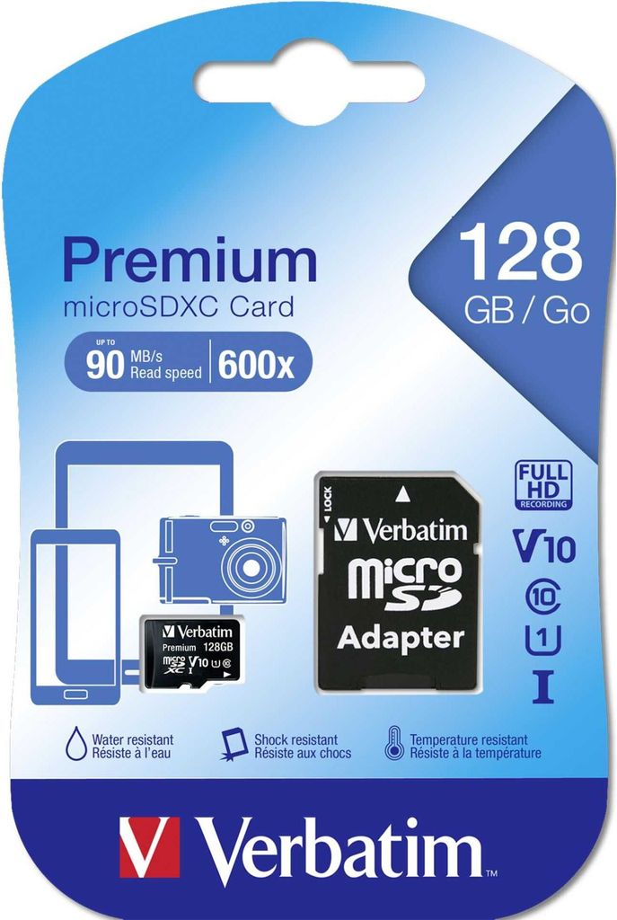 Verbatim Micro SDXC 128GB UHS-I Class 10 128GB MicroSDXC Produktbild 