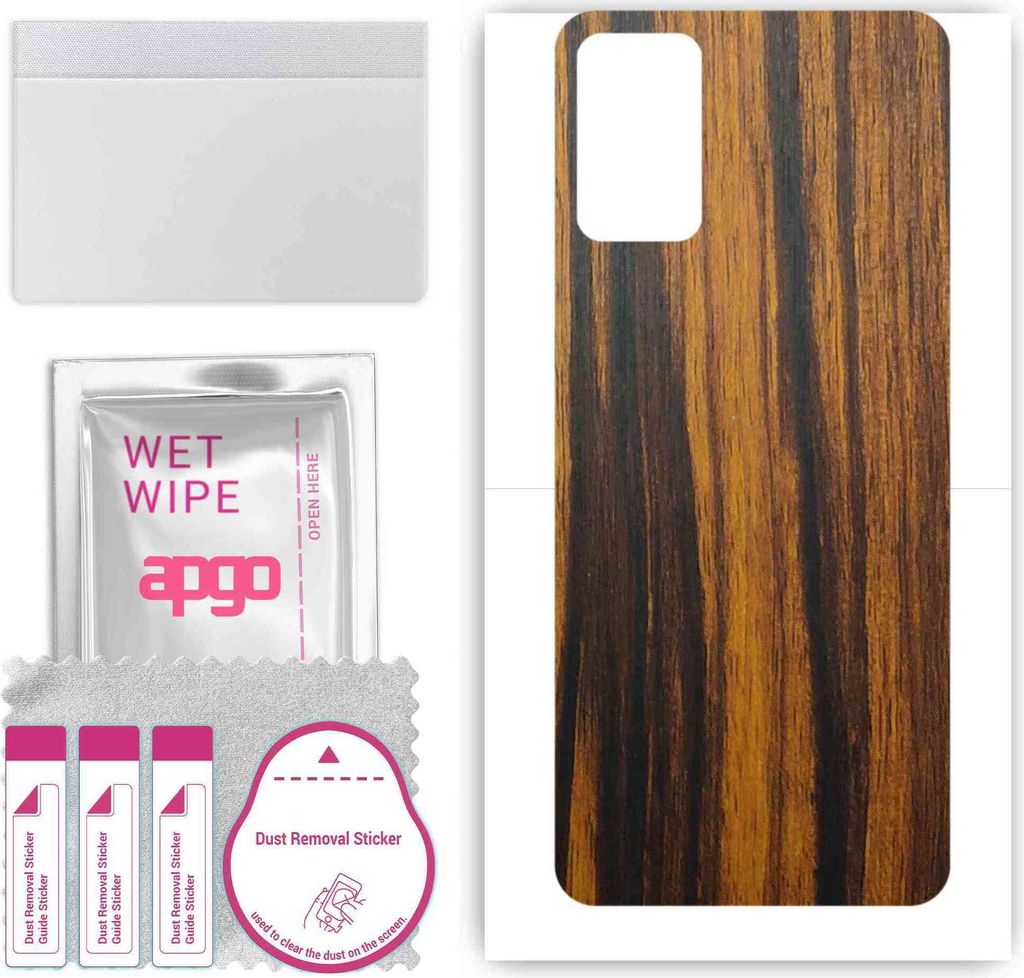 apgo Rückseite Schutzfolie, Skin, kompatibel mit Motorola Moto G42, Hinten Displayschutzfolie aus Vinylfolie, kratzfest, einfache Montage - Tigerwood