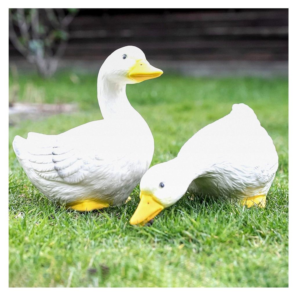 Gänsepaar für die Gartendekoration