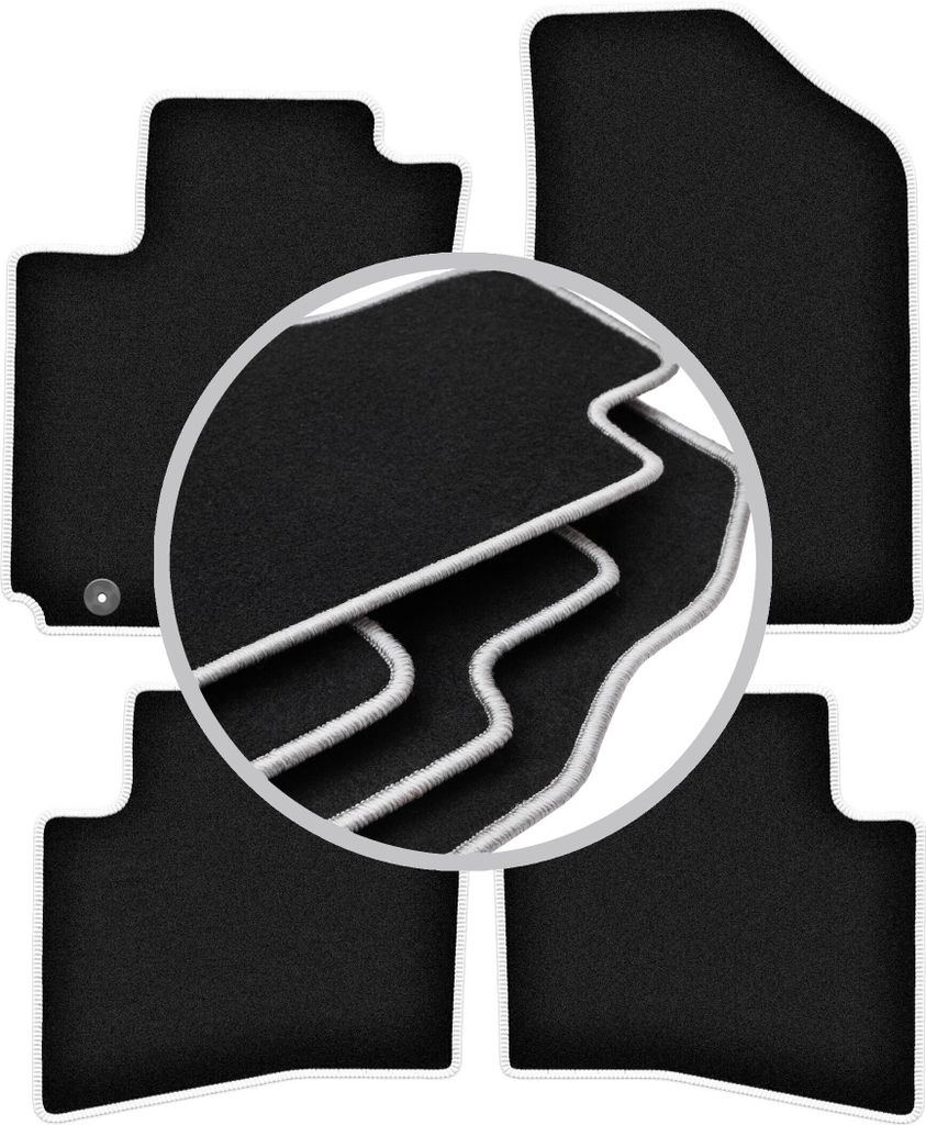 CARLUX-SILVER Autofußmatten für: Kia Rio III UB Fließheck (2011-2017)