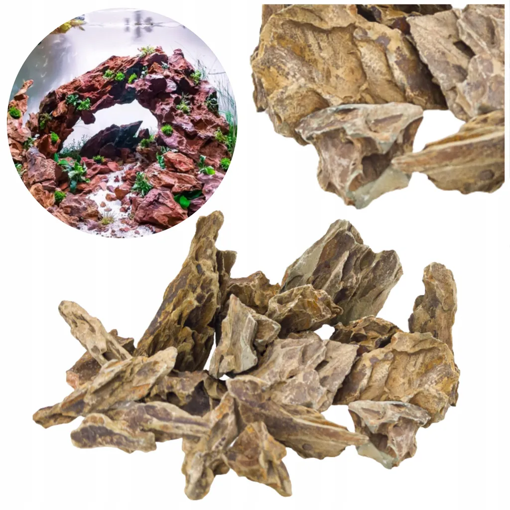Roches Dragon Rock pour Aquascaping 5 kg - Pierres Grises Nano 1-10 cm