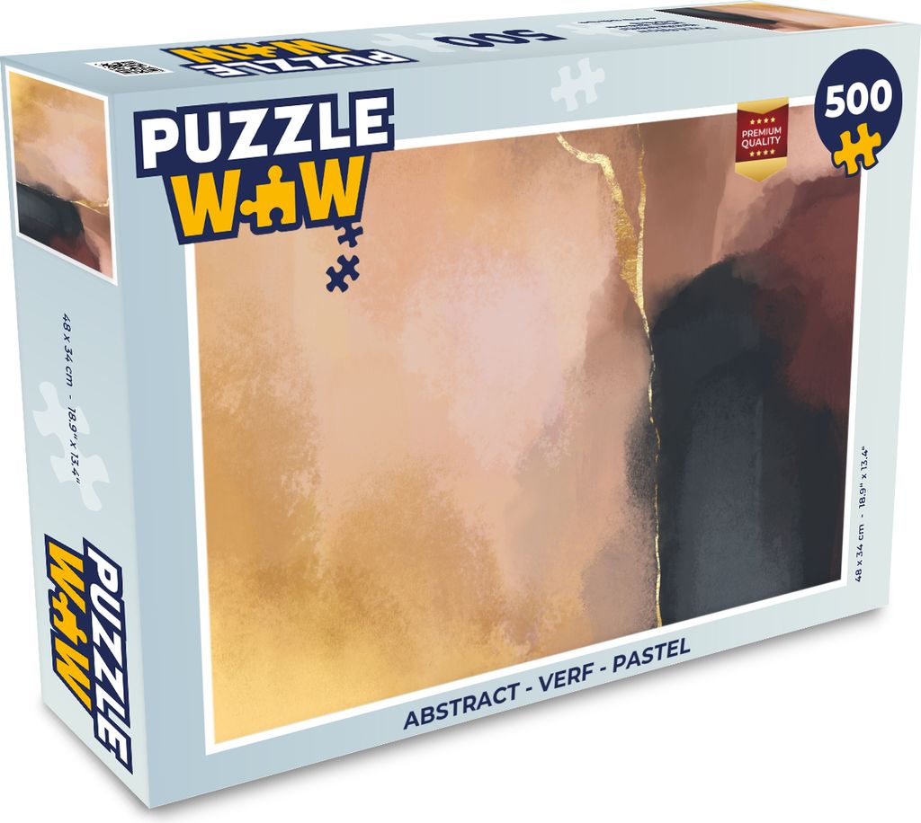 MuchoWow Puzzle 500 Teile Abstrakt - Malerei - Pastell - 500 Teile - Kinder - Selberbauen - Puzzlespiele