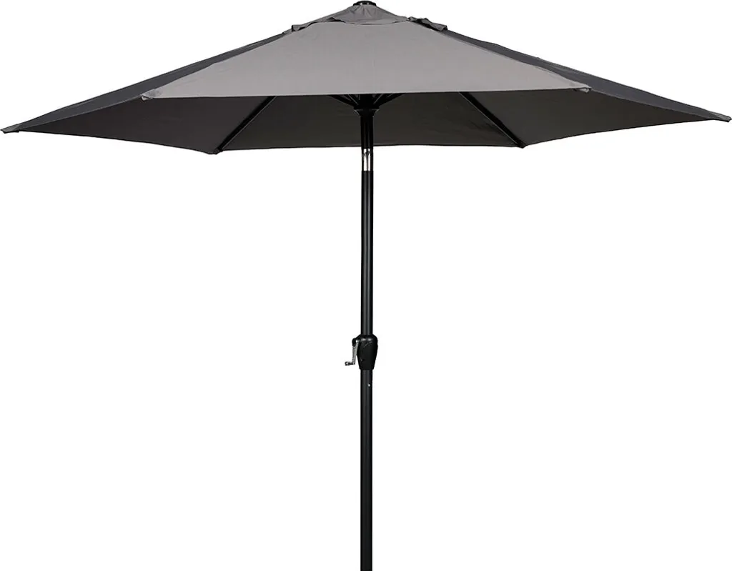 Parasol ø3m Joakim avec Toile Grise - Diamètre 300cm Haute Protection
