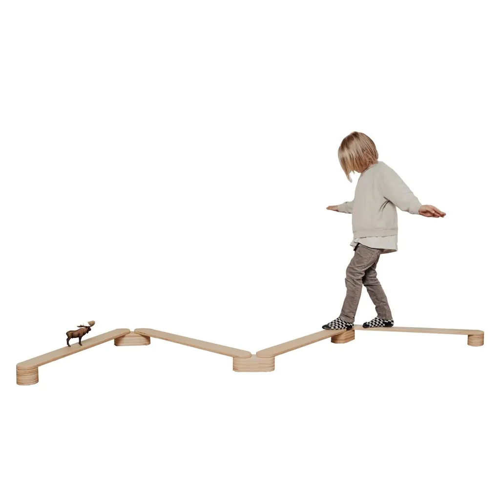 Jeu d'équilibre enfant pour parcours de motricité bois - Lot 4 pièces