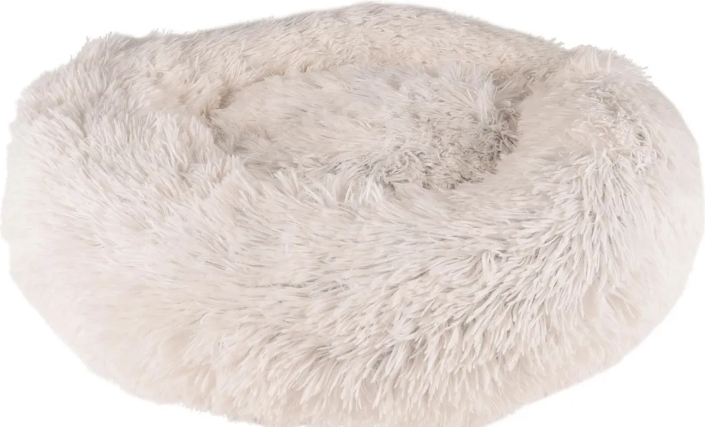 Couchage apaisant Panier rond ultra doux Krem - Lit Moelleux pour Animaux