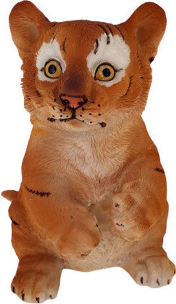 Dekofigur Tiger gerade sitzend 15 x 8 x 8 cm