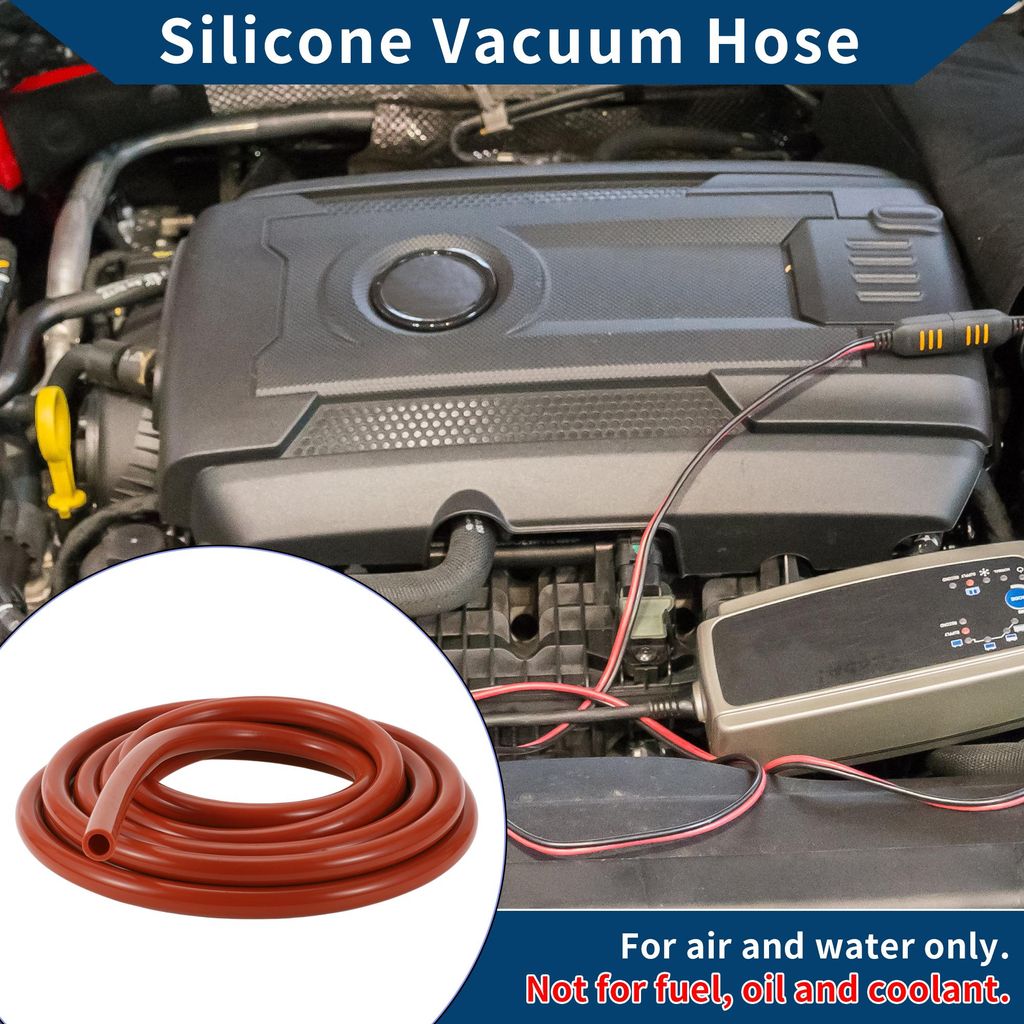 Silikon-Vakuumschlauch für Automobil-Vakuumsysteme Hochtemperatur 20Ft 3/8" 10mm ID 2,5mm Dicke 1 Stück Rot