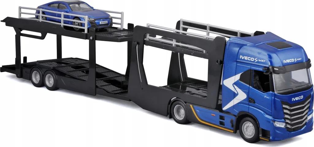 Coffret Dépanneuse IVECO S-WAY et Voiture Audi RS E-Tron GT 1/43 Bburago