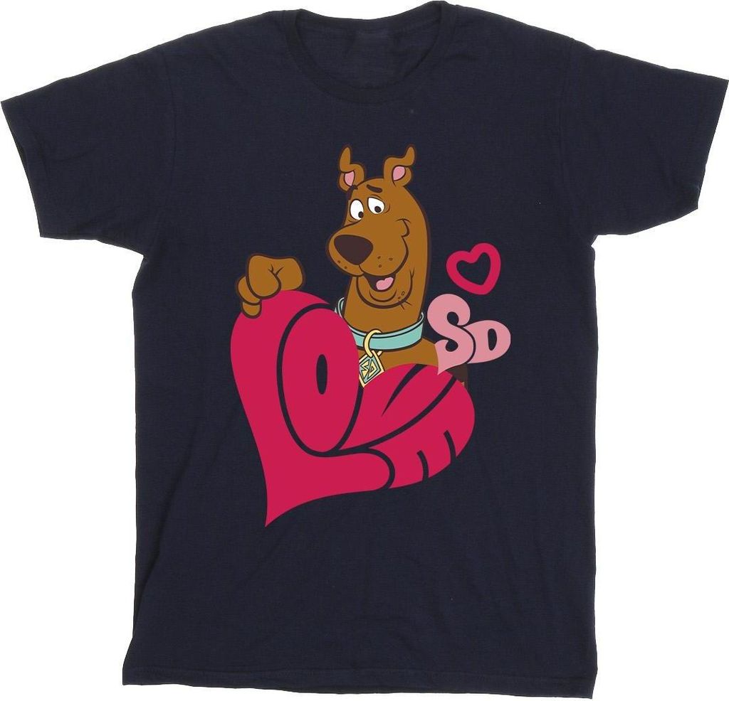 Scooby Doo - "Love Heart" T-Shirt für Mädchen BI53289 (116) (Marineblau)