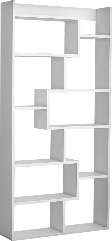 Bibliothèque Blanche Kuttap 182cm : Solution Rangement Murale Fine et Design - 3