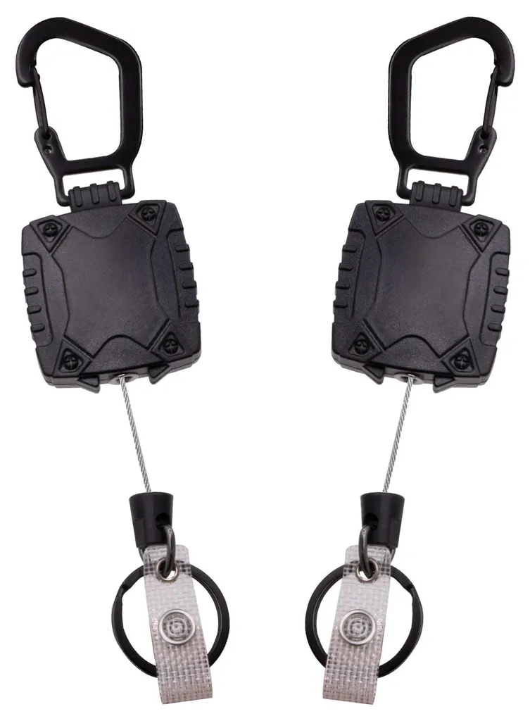 Porte-clés rétractable anti-perte câble acier 65cm spécial charges