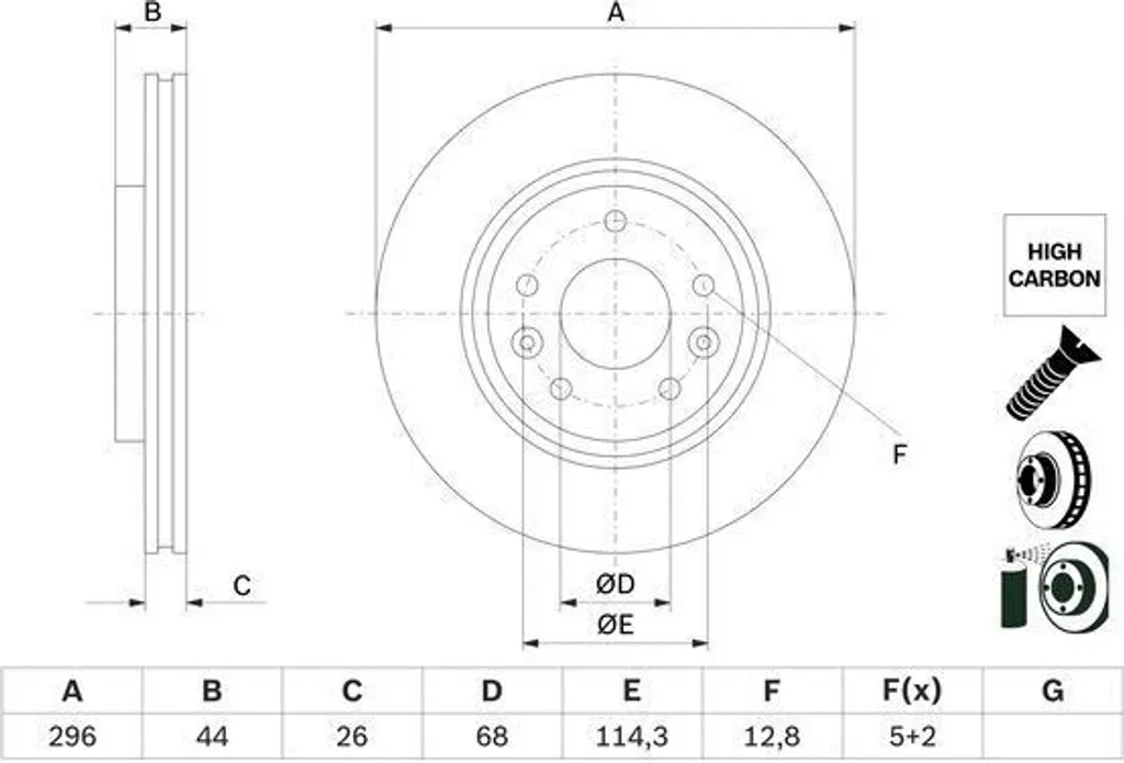 Disque de frein haute performance BOSCH anti-vibration Koleos II